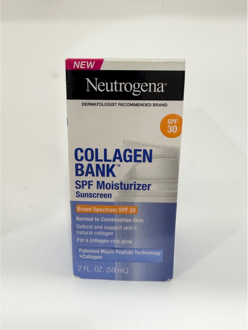 Neutrogena Collagen Bank SPF 30 Moisturizer Sunscreen Broad Spectrum 2 fl oz